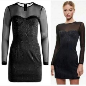 Alice + Olivia Women's Takako Crewneck Mini Dress Size 0 NWT